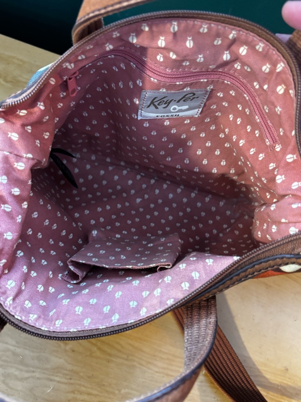 Fossil Keyper floral coated canvas crossbody bag - Picture 6 of 12